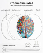 Acrylic Jigsaw Puzzle Suncatcher - Vivid Tree of Life