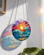 Acryl-Puzzle-Sonnenfänger – Goldene Flut