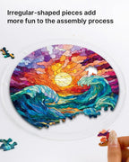 Acryl-Puzzle-Sonnenfänger – Goldene Flut