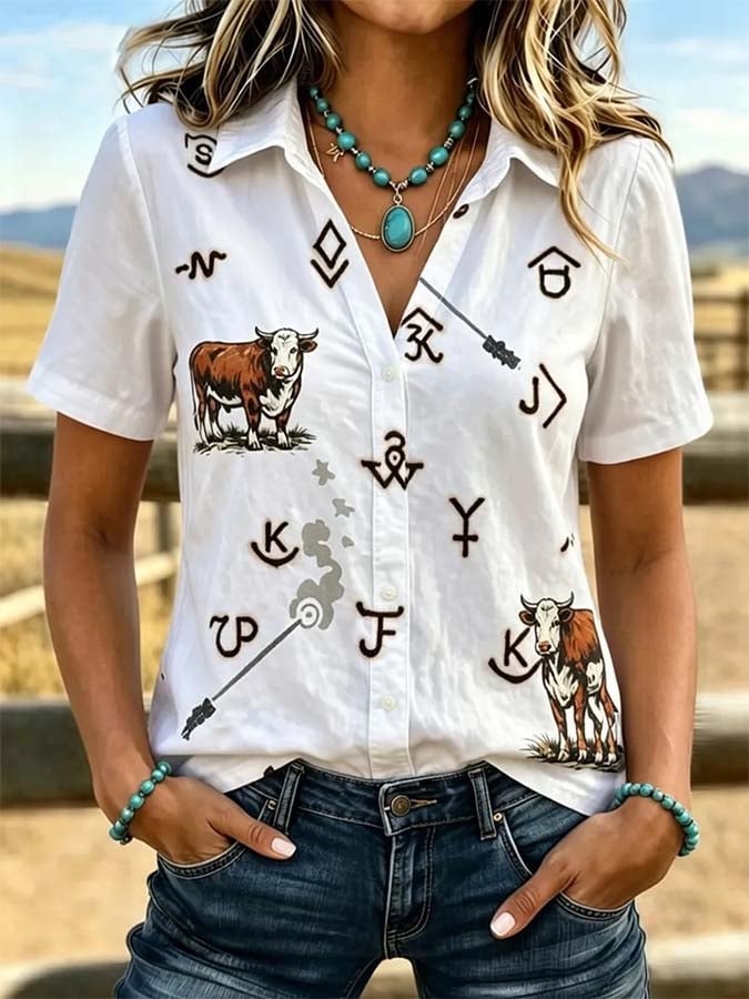 Women'S Casual Printed Top