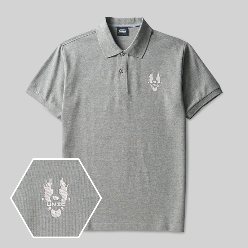 United Nations Space Command Geek Besticktes Polo-Shirt
