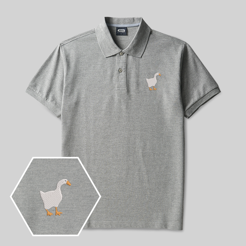 Goose Geek besticktes Poloshirt