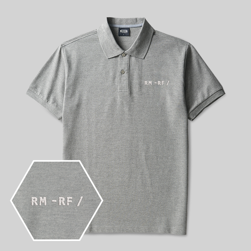 Root Destroyer Geek Embroidered Polo Shirt