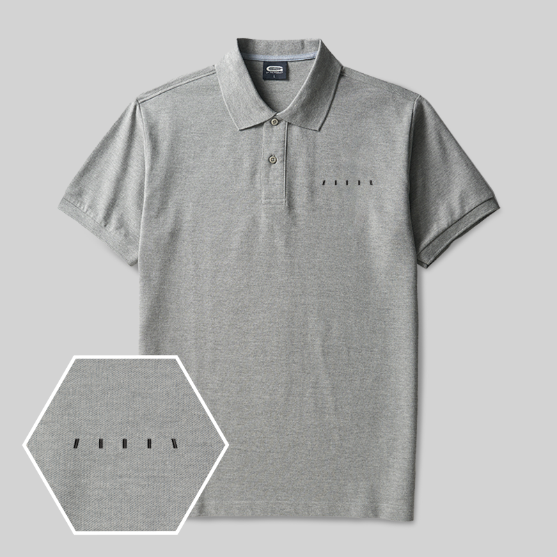 Alien Geek besticktes Poloshirt