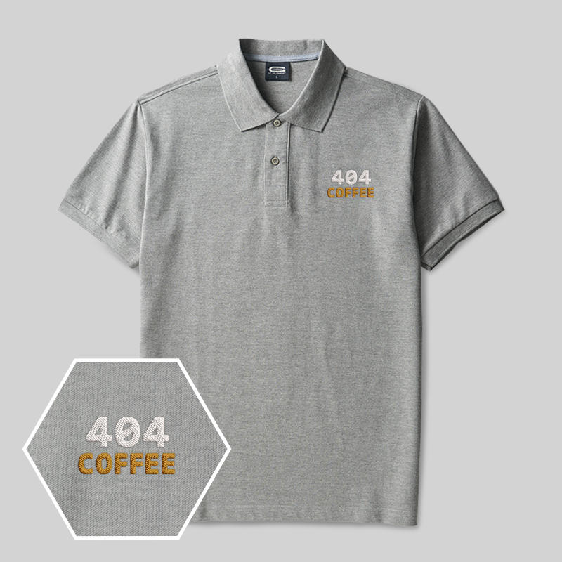 404 Coffee Geek Besticktes Poloshirt