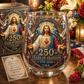 Amerika 250 Heiligstes Herz Jesu Christlicher Glaube Glasbecher-Geschenkset