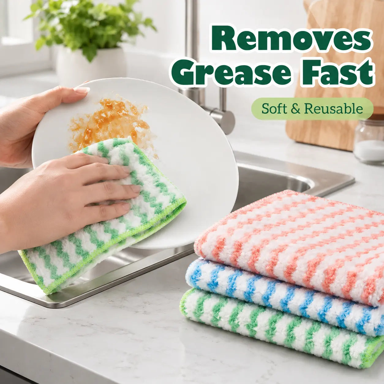 Super Soft Absorbent Microfiber Cleaning Cloths