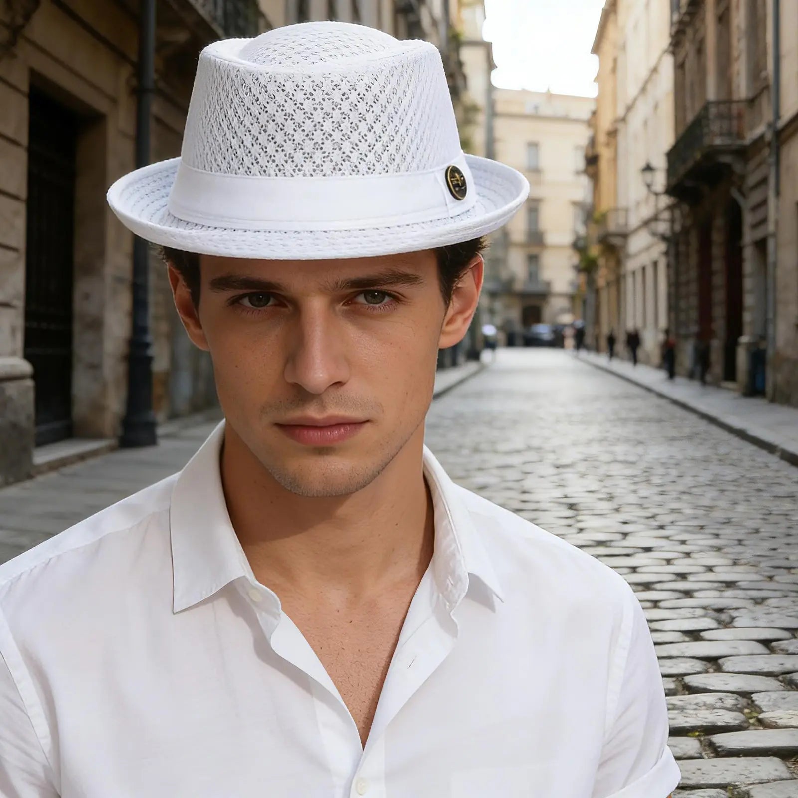 Men's Breathable Mesh Fedora Hat – Lightweight Summer Trilby