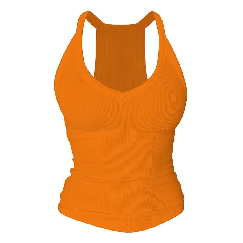 Débardeur dos nageur à col en V avec soutien-gorge intégré