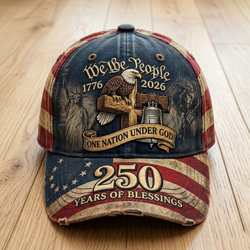 "One Nation Under God" 250. Jubiläum Druckmütze