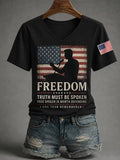 Damen Freiheit Print T-Shirt