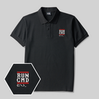 Run CMD Geek Besticktes Poloshirt