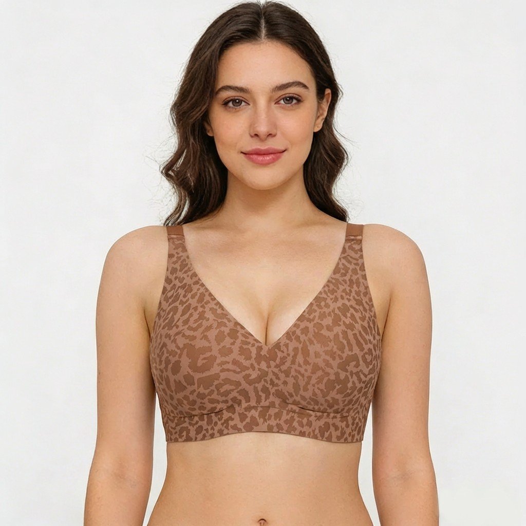 🏆LETZTER TAG – 49 % RABATT 🔥Super straffender Retro-Leopard-Print-BH | Kabellose Damen-BHs 👍Keine schlaffen Brüste mehr