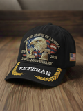 USA 250. Jubiläum Veteran Bestickte Weißkopfseeadler Patriotische Mütze