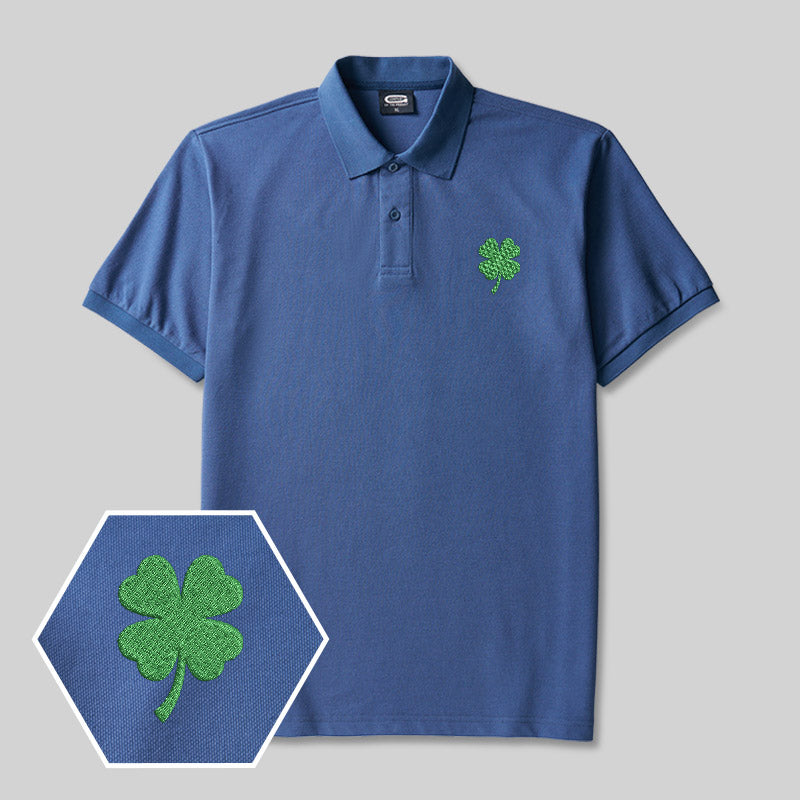 St. Patricks Geek Besticktes Polo-Shirt