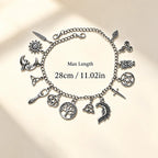 2-in-1 Vintage Moon & Tree of Life Charm Bracelet Anklet for Women