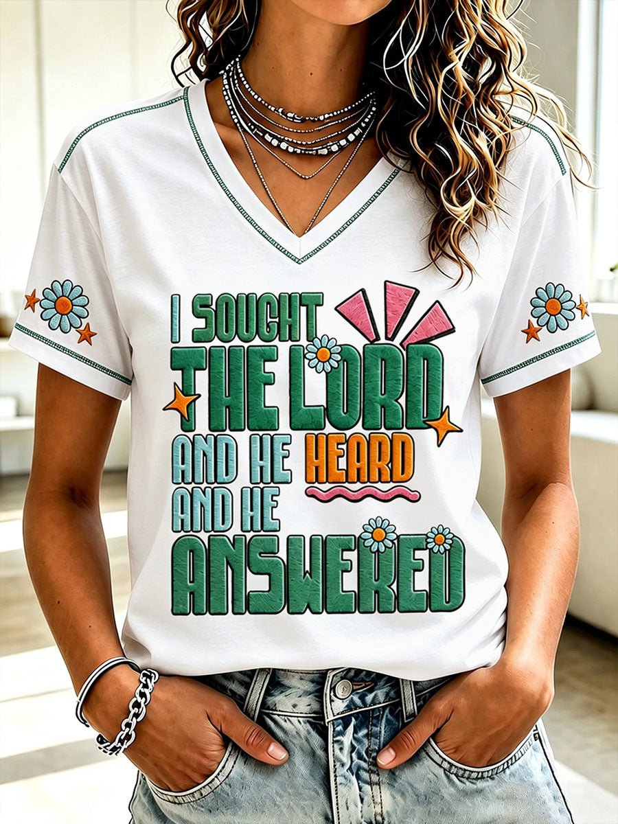 Classic I Sought The Lord And He Heard And He Answered Short-Sleeved Shirt