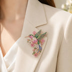 Hummingbird Blossom Brooch