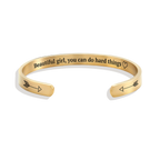 Schönes Mädchen, du schaffst schwere Dinge Manschettenarmband