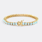 Tennisarmband mit blauem Opal