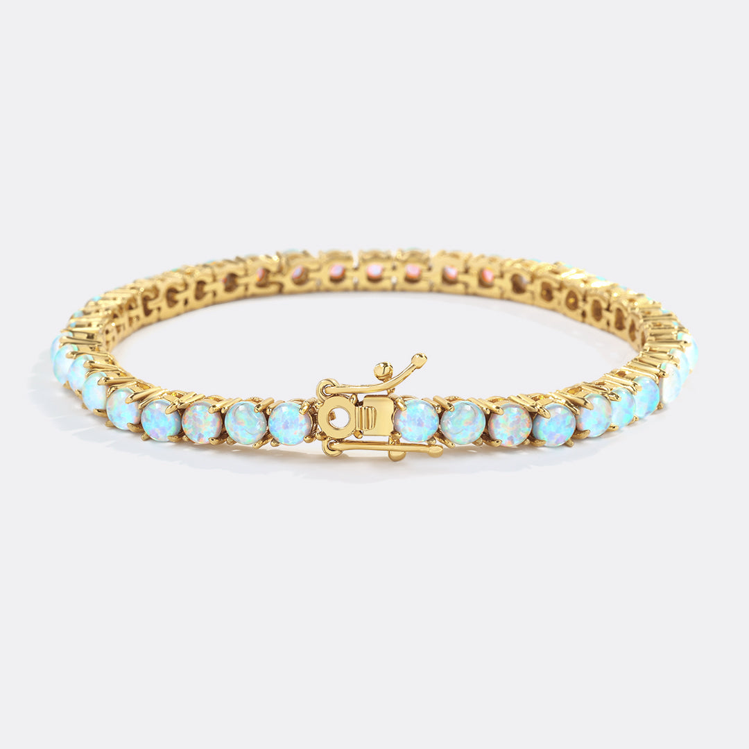 Tennisarmband mit blauem Opal