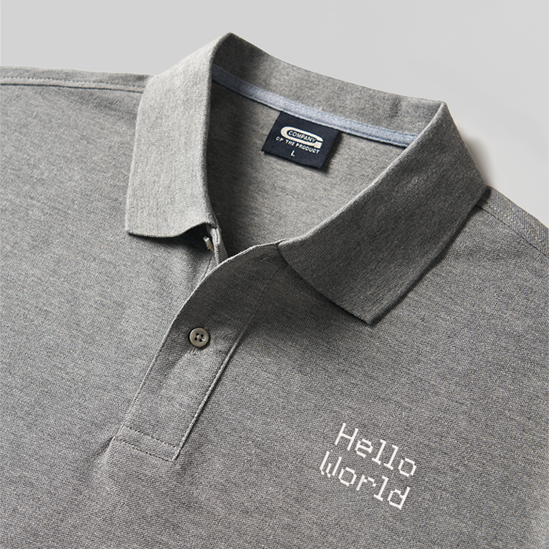 Hello World Geek besticktes Poloshirt