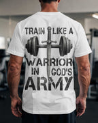 Barbell Cross Design T-Shirt