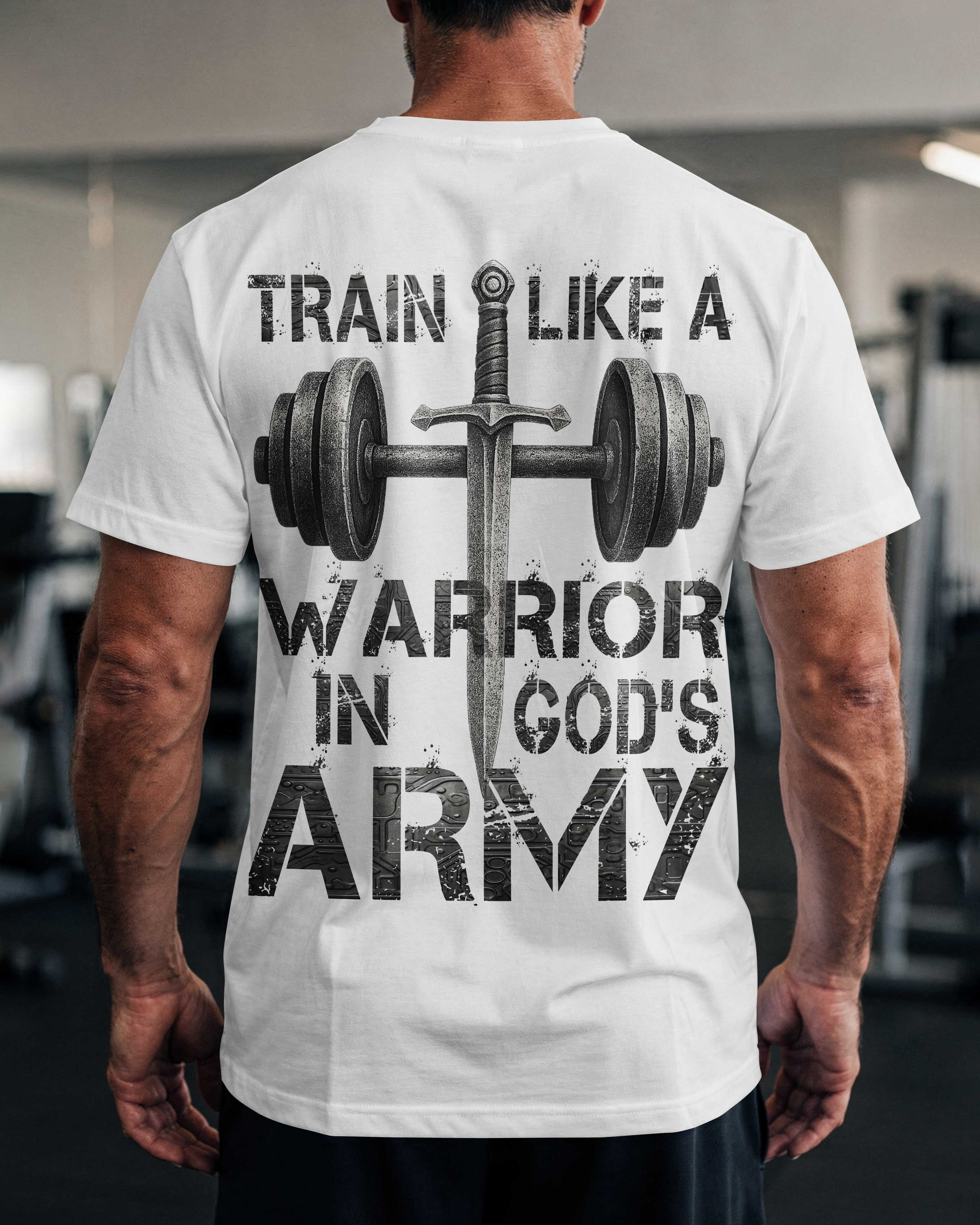 Barbell Cross Design T-Shirt
