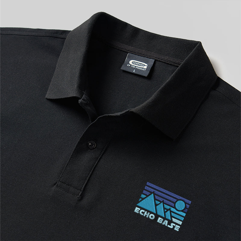 Hoth Outpost Geek Embroidered Polo Shirt