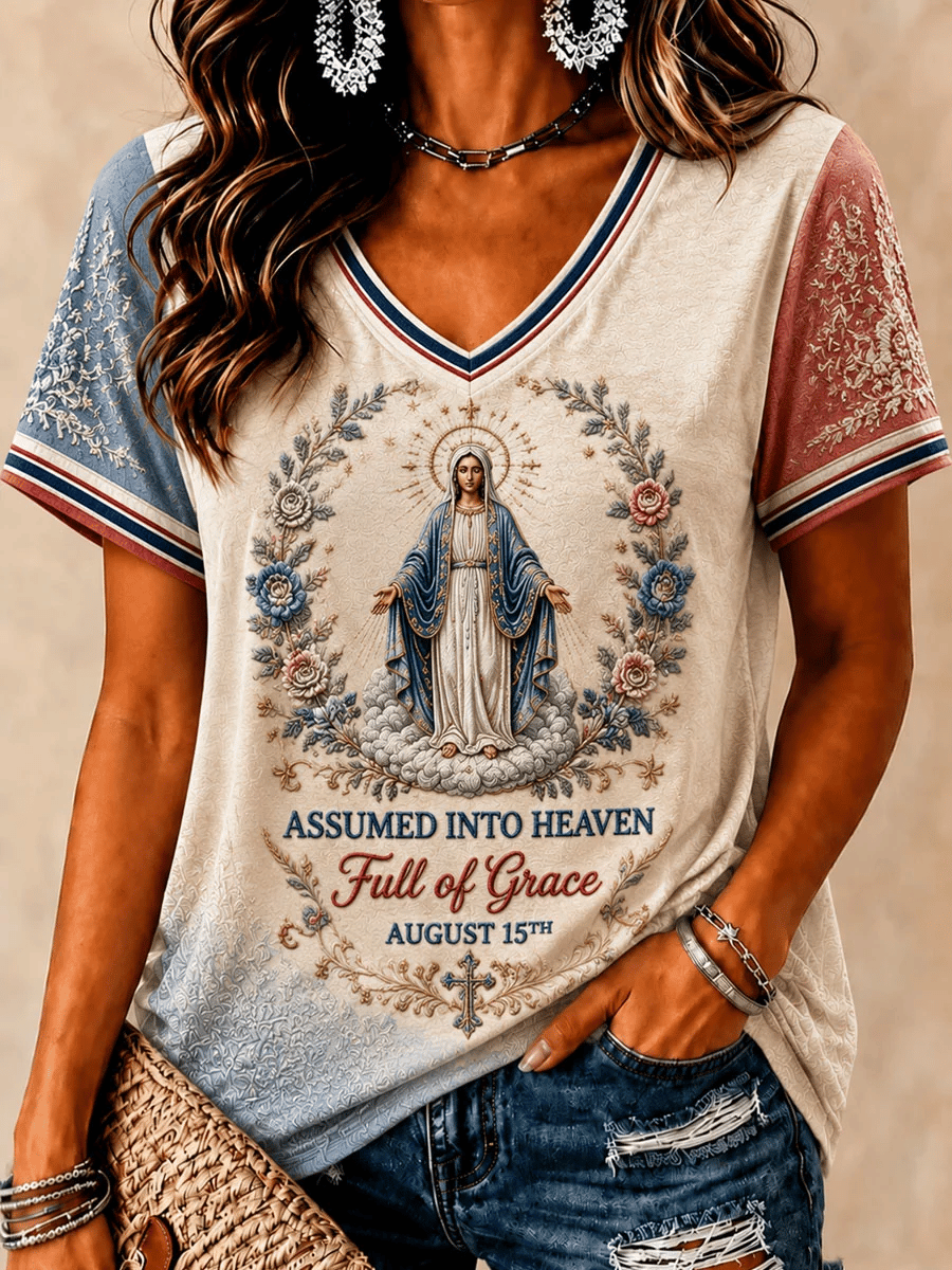 Women's Feast of the Assumption Print T-shirt