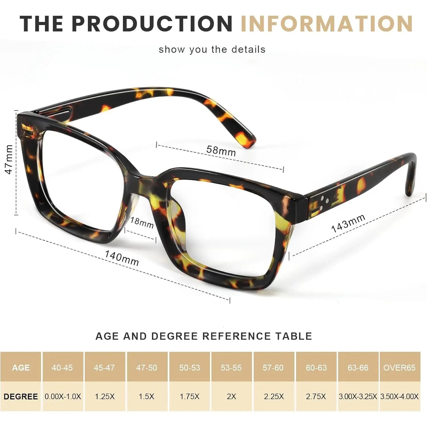 Lot de 3 lunettes de lecture carrées surdimensionnées pour femmes – Ensemble de lunettes de lecture à monture épaisse et tendance