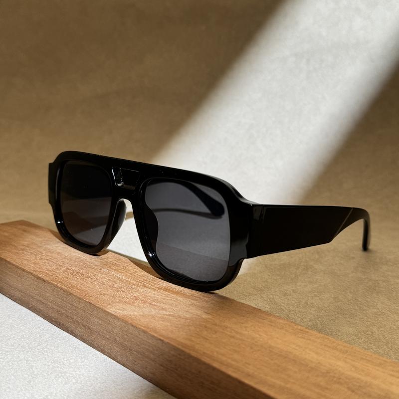 Lunettes de soleil aviateur rectangulaires rétro pour hommes et femmes