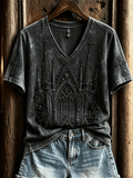 Women's  Retro Faith  Print T-shirt