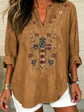 Damen Western Faith bedrucktes Freizeit-Top