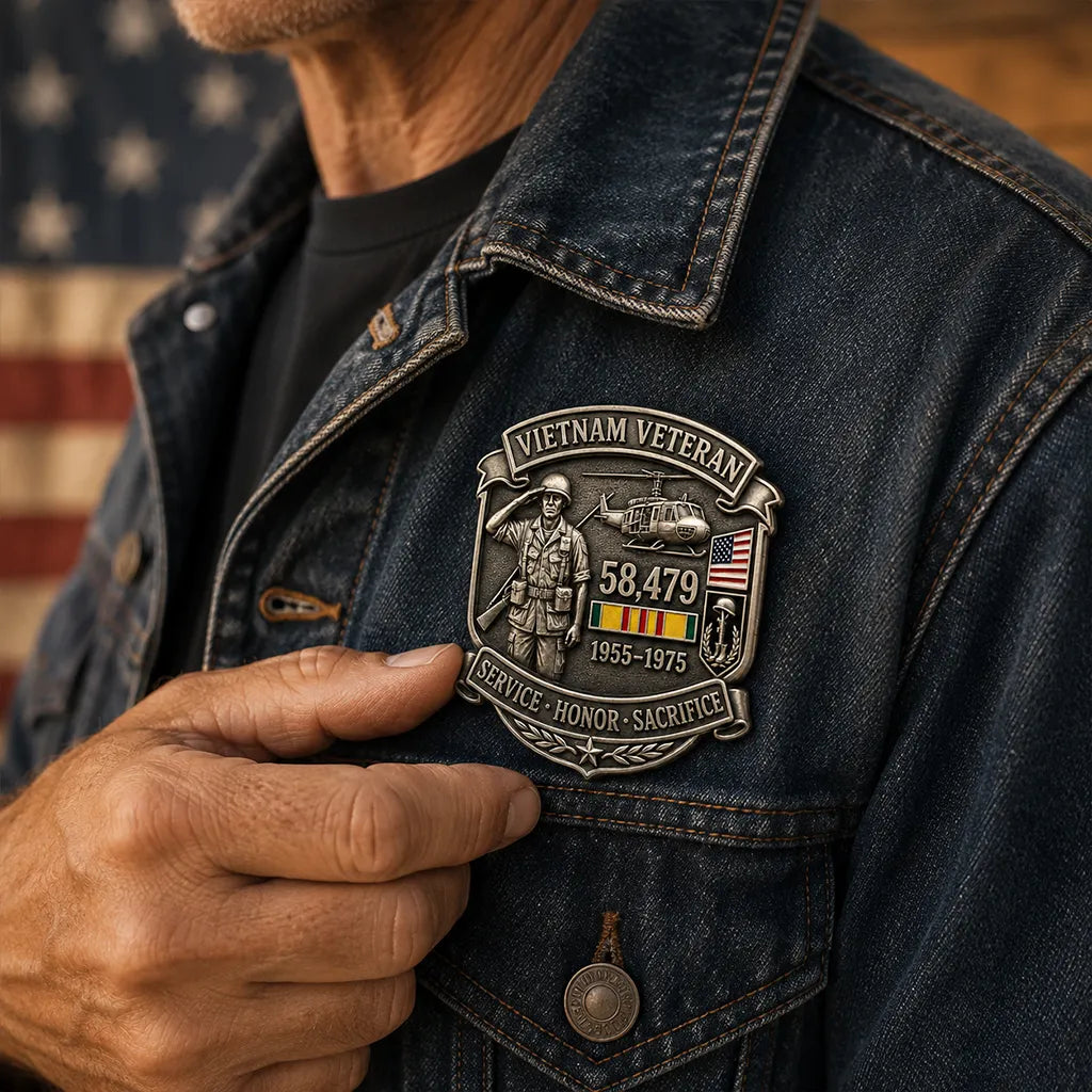 Vietnam Veteran Commemorative Pin Brooch