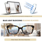 3-Pack Oversized Square Reading Glasses for Women – Fashion Thick Frame Readers Set