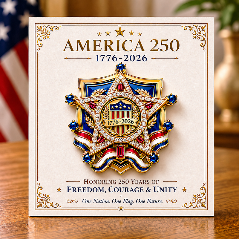 U.S. Founding 250th Anniversary Commemorative Pin (Unisex)