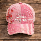 Women's Veteran Art Printed Casual Hat