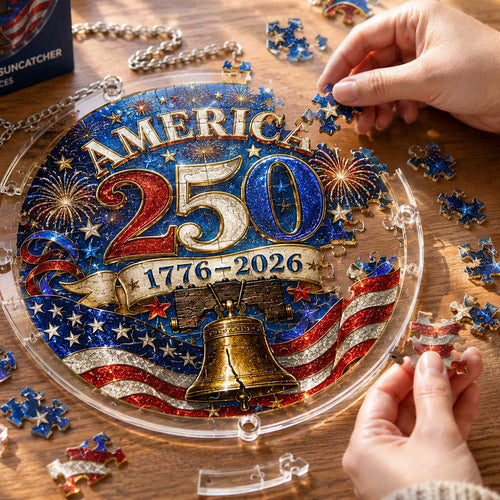 Décoration Suspendue Puzzle Acrylique 250e Anniversaire de l'Amérique