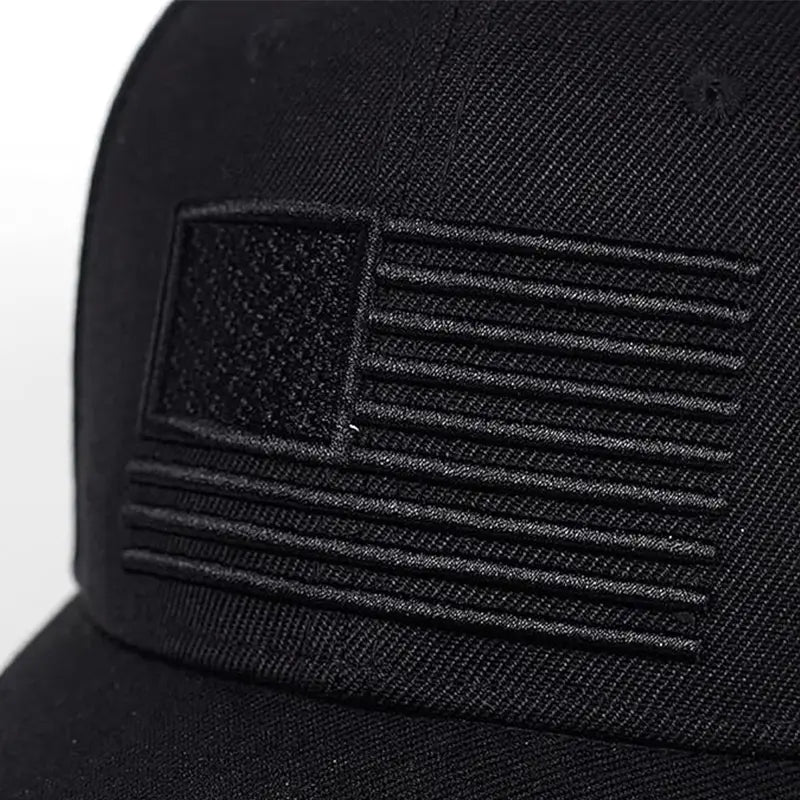 Casquette de baseball brodée drapeau américain - Chapeau en coton ajustable