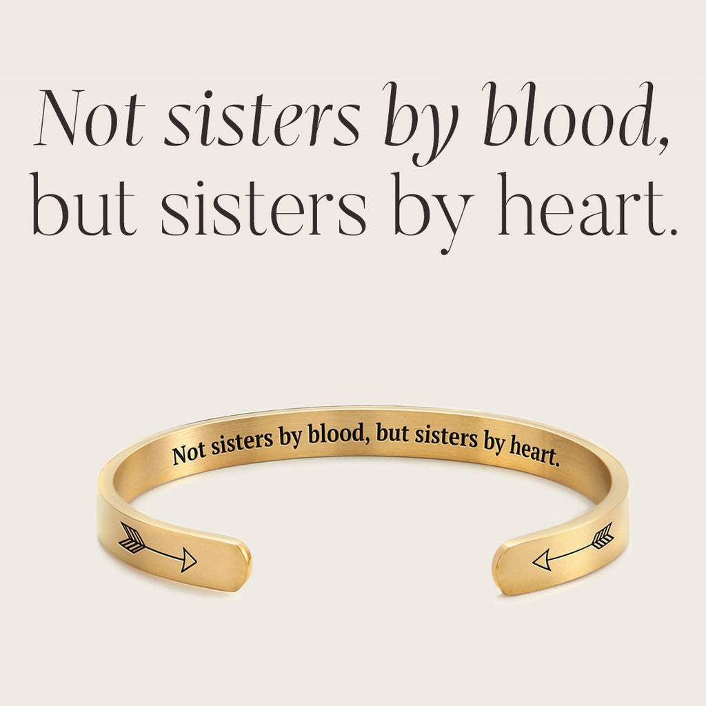 Nicht Schwestern durch Blut, aber Schwestern durch Herz Manschettenarmband