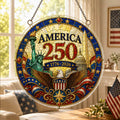 America 250th Anniversary Acrylic Puzzle Hanging Ornament – 1776–2026 Patriotic Window Suncatcher Decor