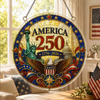 America 250th Anniversary Acrylic Puzzle Hanging Ornament – 1776–2026 Patriotic Window Suncatcher Decor