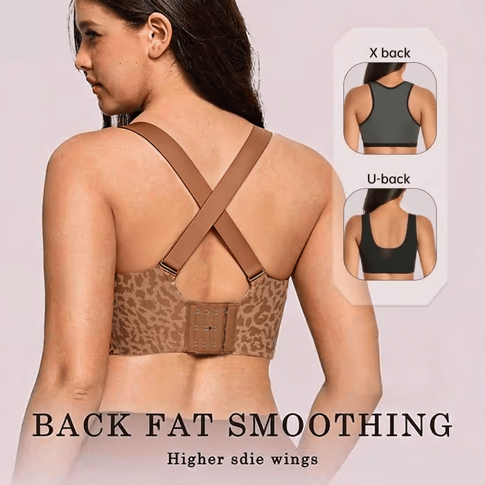 🏆LAST DAY SALE 49% OFF 🔥Super Firming Retro Leopard Print Bra | Women Wirefree Bras 👍No More Sagging Breasts