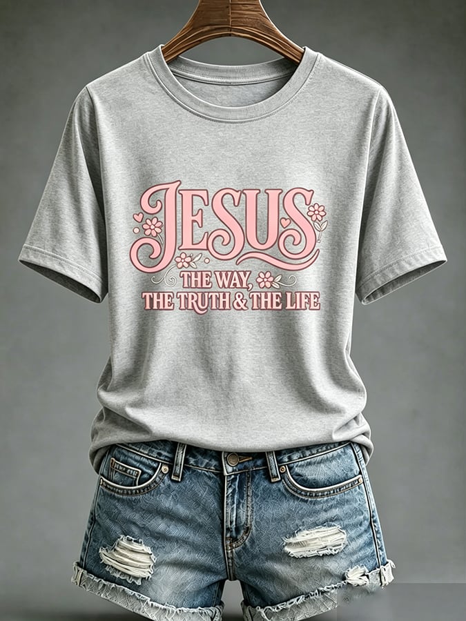 Women's  Faith Cross  Jesus The Way, The Truth & The Life Print Top