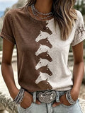 Damen Western T-Shirt mit Glaubensdruck