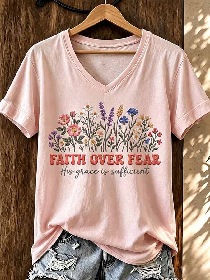 Women's  Faith  Printing  Top