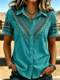 Damen Western-Hemd mit Aufdruck
