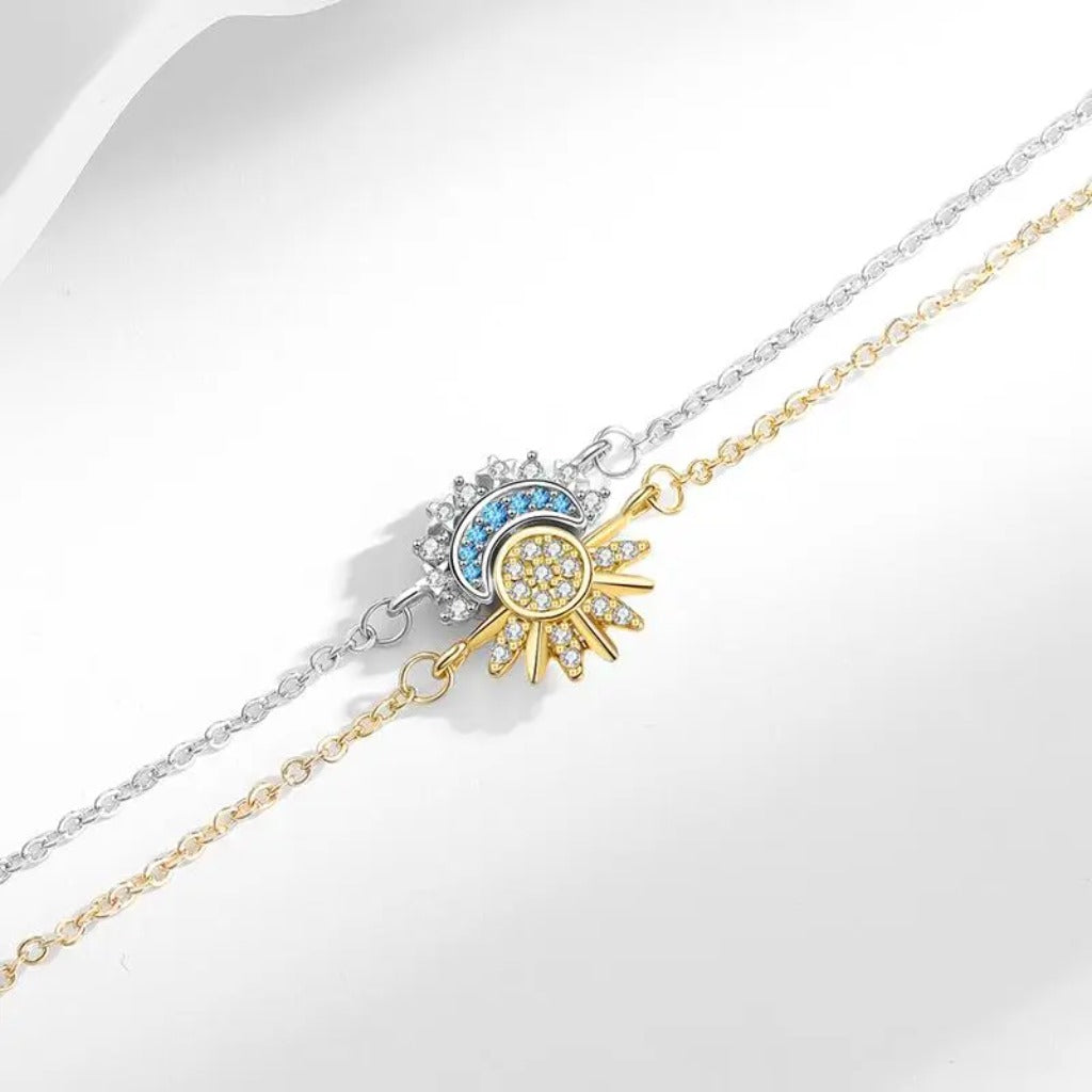 Sonnen- & Mond-Armband-Set – Stapelbares Freundschaftsgeschenk für beste Freunde, Schwestern & Paare