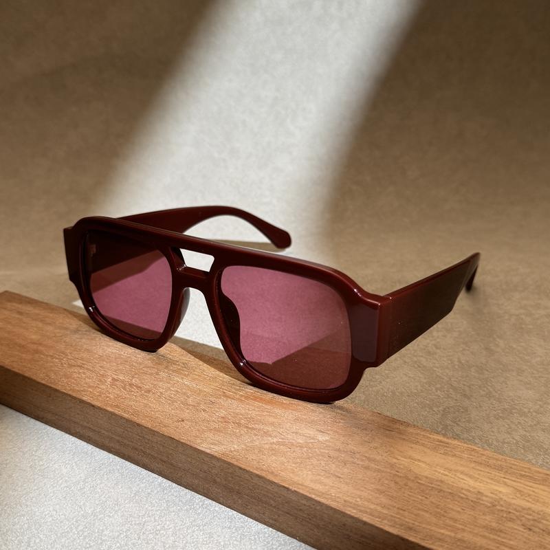 Lunettes de soleil aviateur rectangulaires rétro pour hommes et femmes